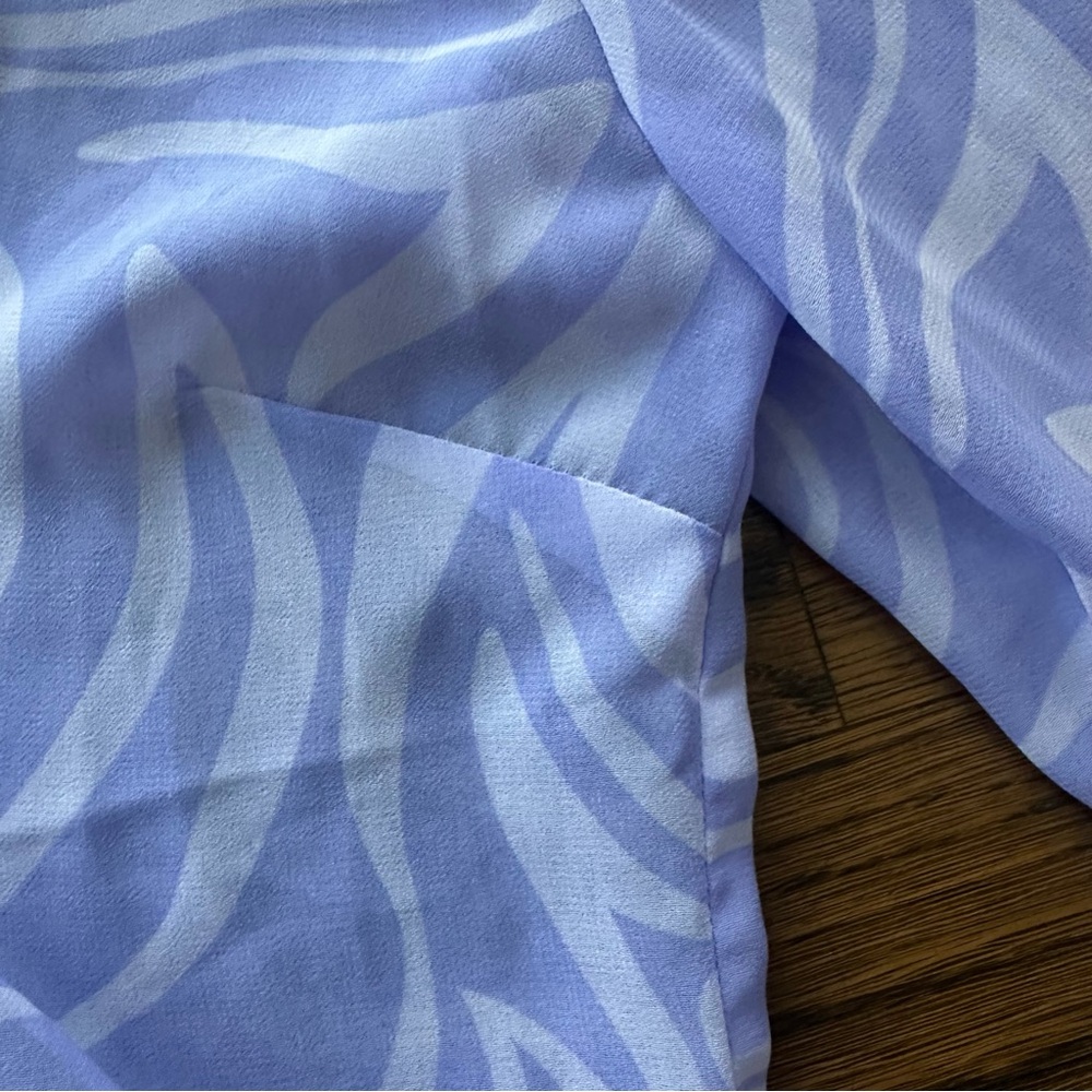 ASOS x MILLIE Retro Lavender Swirl sheer Blouse - Picture 11 of 14
